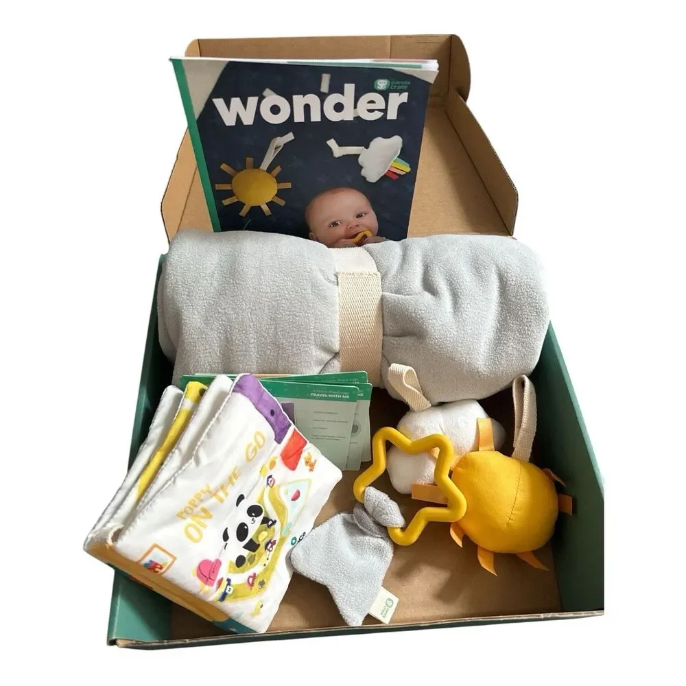 Kiwi Co Panda Crate Tummy Time Travel Set Hand Eye Coordination Educational Toys
